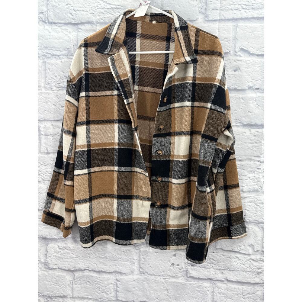 Shein Womens Flannel Shacket XL